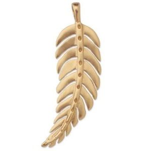 Stella & Dot Grow Feather Charm in Gold.